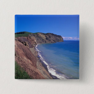 Canada, Quebec, Magdalen Islands, Cap Alright 2 Inch Square Button
