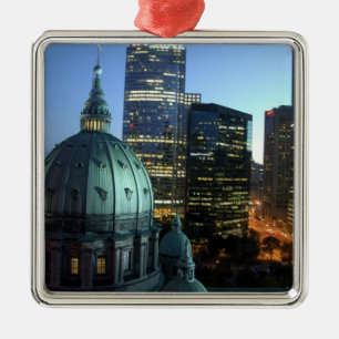 Canada, Quebec, Montreal. Downtown Montreal, Metal Ornament