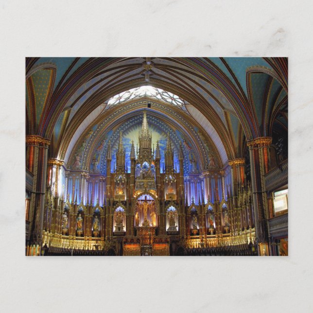 Canada,  Quebec,  Montreal. Interior of Notre 2 Postcard (Front)