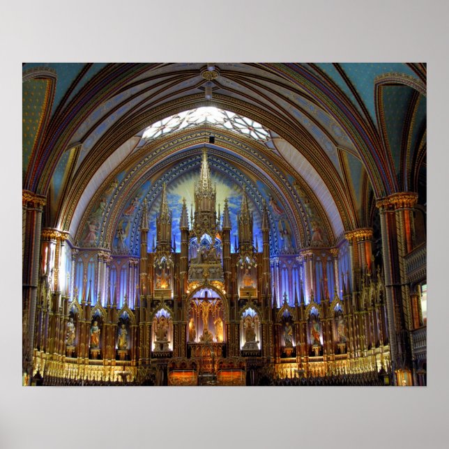 Canada,  Quebec,  Montreal. Interior of Notre 2 Poster (Front)