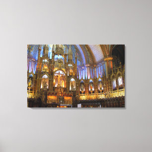 Canada, Quebec, Montreal. Interior of Notre Canvas Print