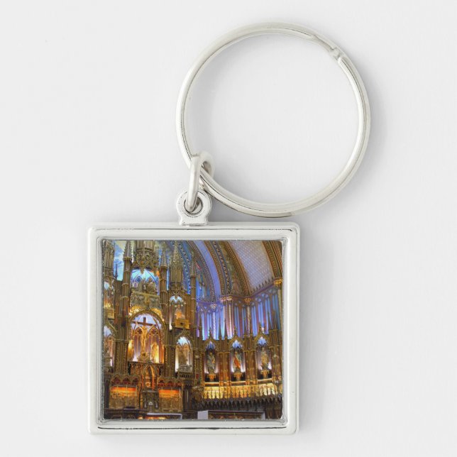Canada,  Quebec,  Montreal. Interior of Notre Keychain (Front)