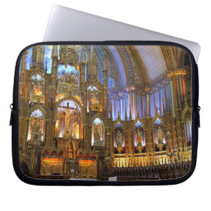Canada, Quebec, Montreal. Interior of Notre Laptop Sleeve