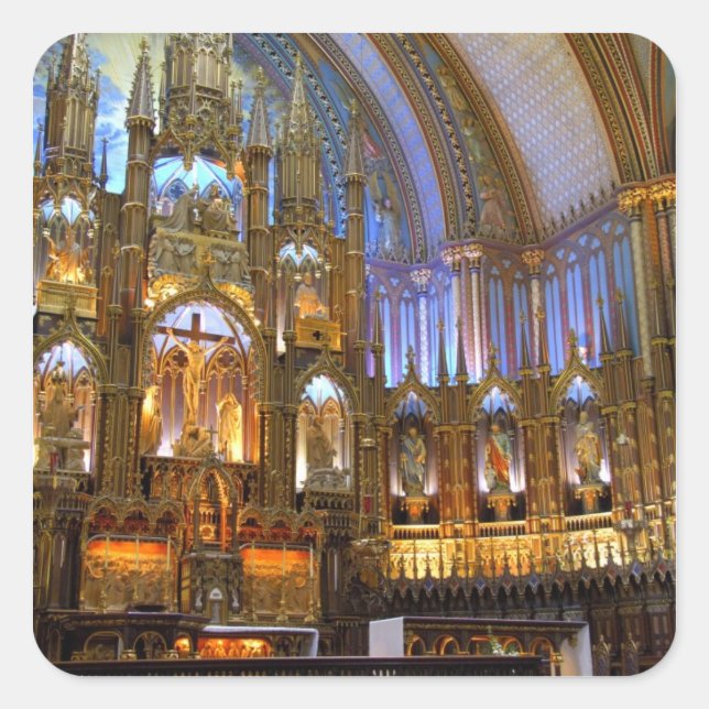 Canada,  Quebec,  Montreal. Interior of Notre Square Sticker (Front)