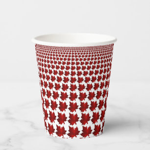 CANADA Red Maple Leaf Paper Cups 