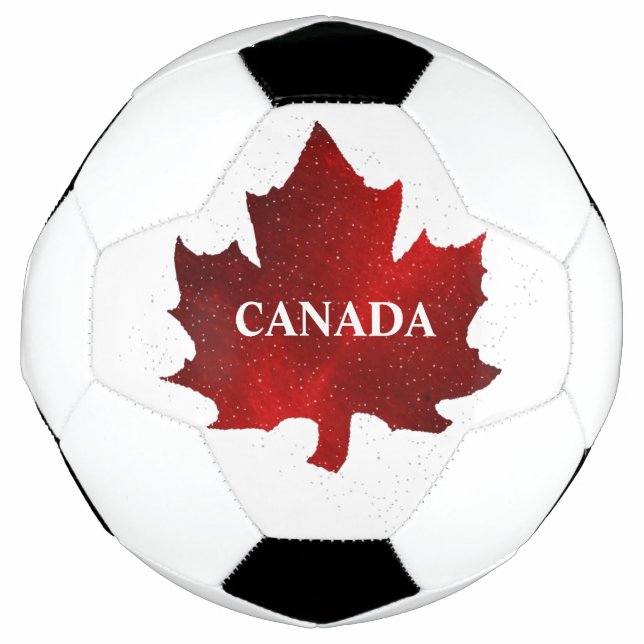 CANADA Red Maple Leaf Soccer Ball  (Front)