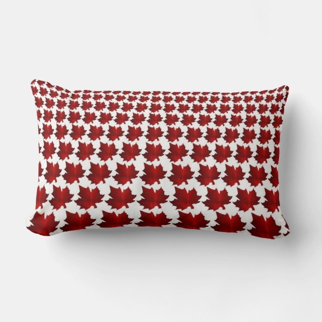 CANADA Red Maple Leafs  Lumbar Pillow (Front)