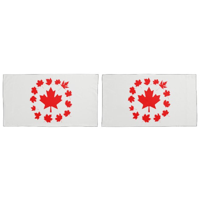 Canada Red Maple Leaves Unique Pillowcase (Front-Set)