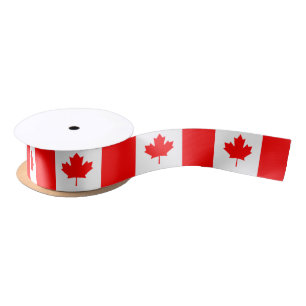 Canada Ribbon, fashion /sports, Canadian Flag Satin Ribbon