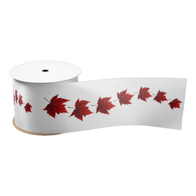 Canada Ribbon Paper Customized Canada Ribbon Satin Ribbon (Spool)