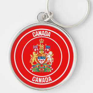 Canada Round Emblem Keychain