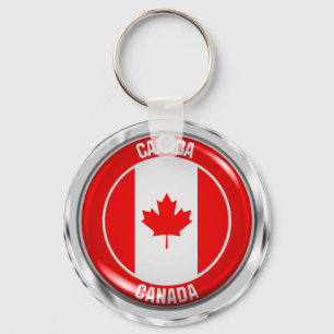 Canada Round Emblem Keychain