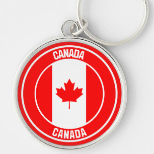 Canada Round Emblem Keychain