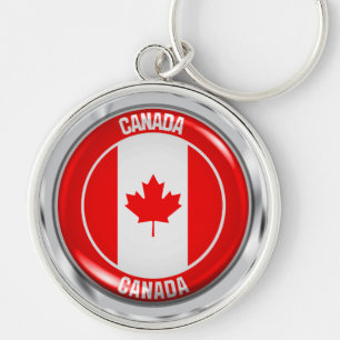 Canada Round Emblem Keychain