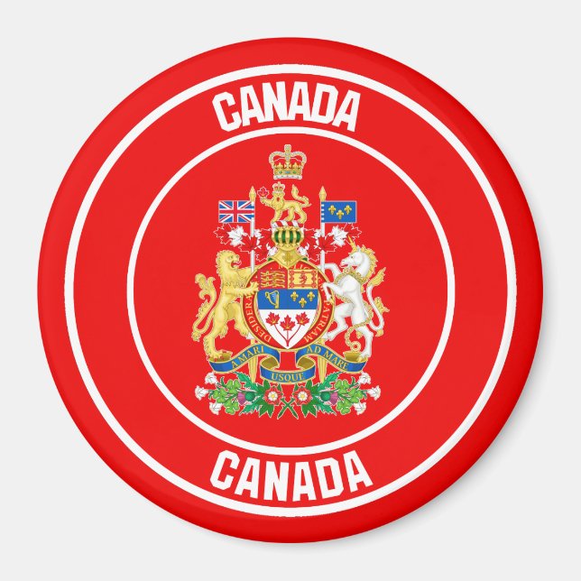 Canada Round Emblem Magnet (Front)