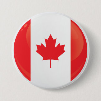Canada  Round Icon Flag 3 Inch Round Button