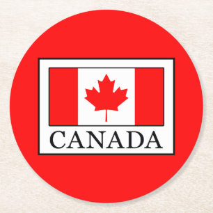 Canada Round Paper Coaster