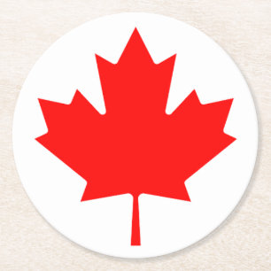 Canada Round Paper Coaster