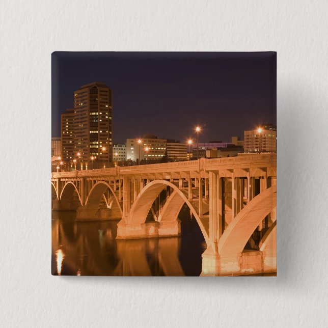 Canada, Saskatchewan, Saskatoon: Broadway 2 Inch Square Button (Front)