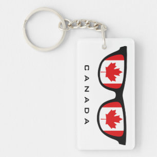 Canada Shades custom text & colour key chain