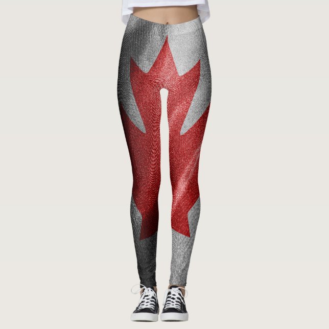 Canada silk flag leggings (Front)