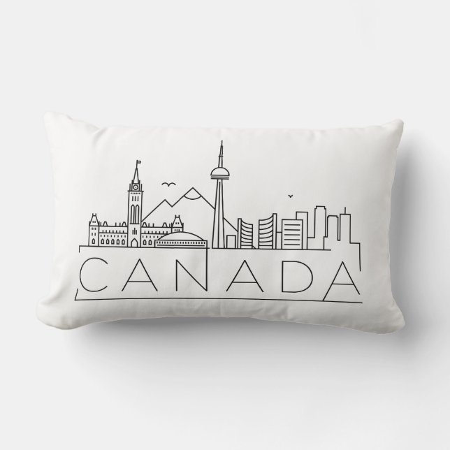 Canada Skyline Lumbar Pillow (Front)