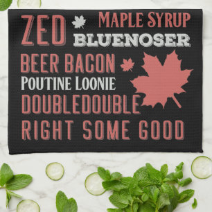 Canada Slang Subway Art   Kitchen Towel