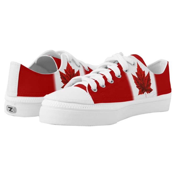 Canada Sneakers Canada Flag Canvas Running Shoes | Zazzle