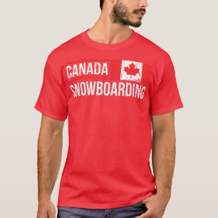 Canada Snowboarding Canadian Flag Race Halfpipe Sp T-Shirt