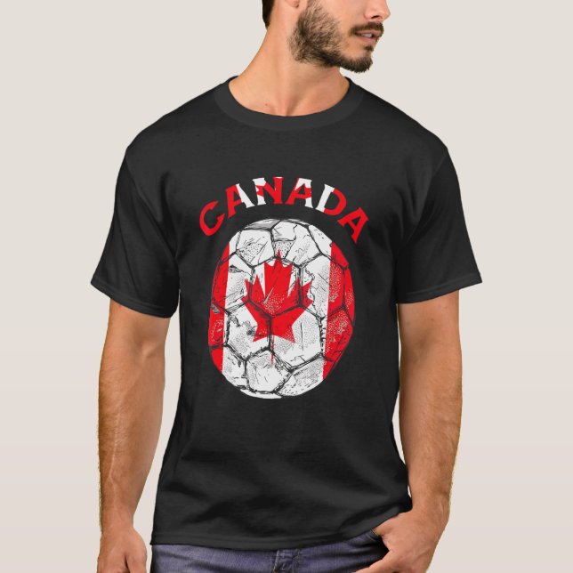 Canada Soccer 2022 Kids canadian Flag for Football T-Shirt (Front)