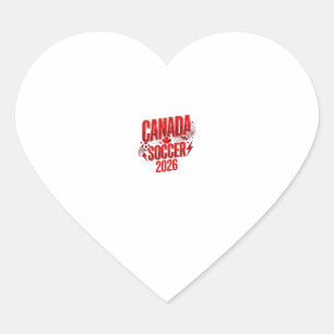 Canada Soccer 2026 Soccer Bold Country Typography  Heart Sticker