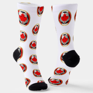 Canada Soccer Ball Socks