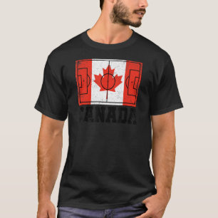Canada Soccer Field Country Flag Canadian Pride T-Shirt