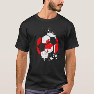Canada Soccer Graphic Canada Flag Football Sports T-Shirt