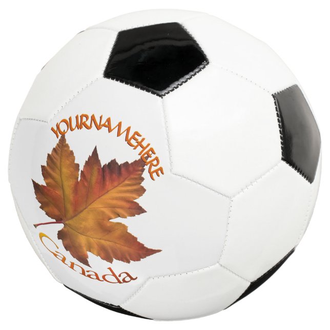 Canada Soccor Ball Personalized Maple Leaf Balls (Three Quarter)