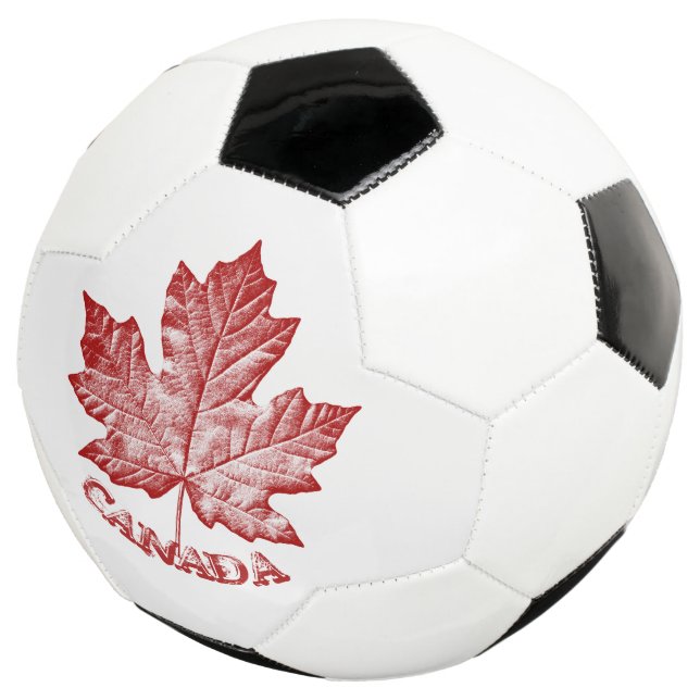 Canada Soccor Ball Personalized Maple Leaf Balls (Three Quarter)