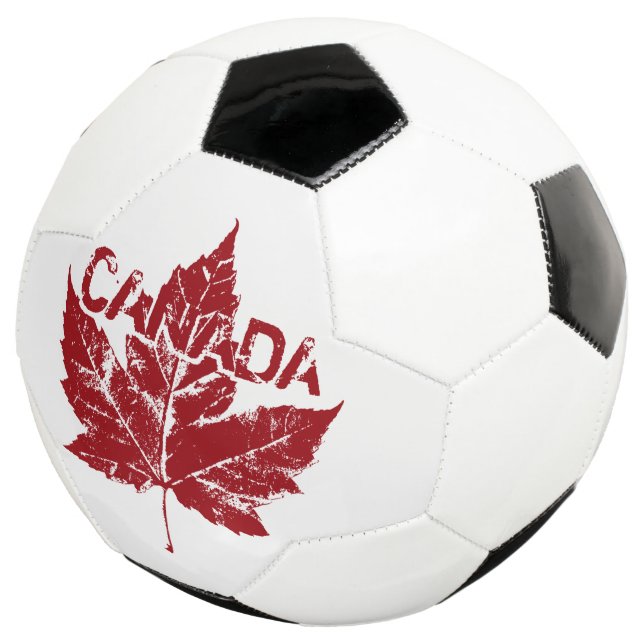 Canada Soccor Ball Personalized Maple Leaf Balls (Three Quarter)
