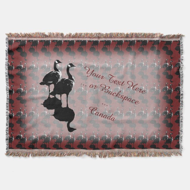 Canada Souvenir Blanket Canada Goose Throw Blanket (Front)