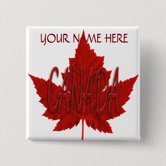 Canada Souvenir Buttons Personalized Canada Button (Front)