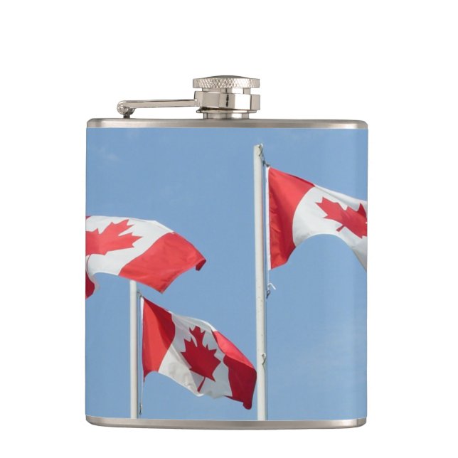 Canada Souvenir Flask Canada Flag Drink Flask Gift (Front)