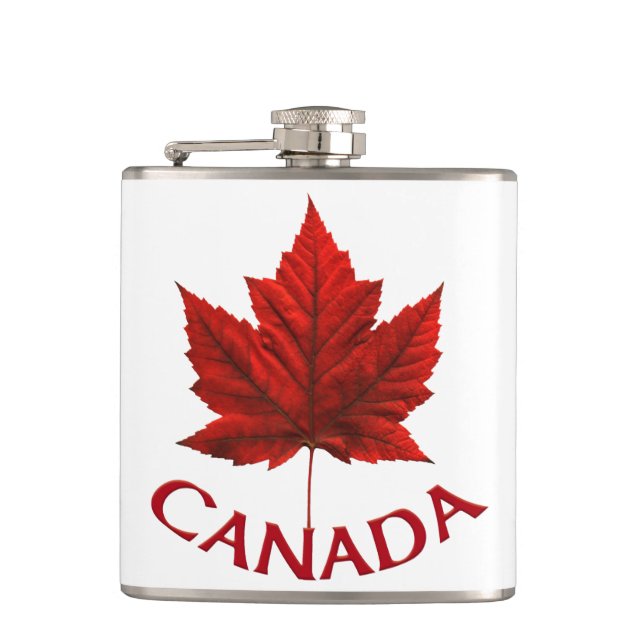 Canada Souvenir Flask Canada Flag Drink Flask Gift (Front)