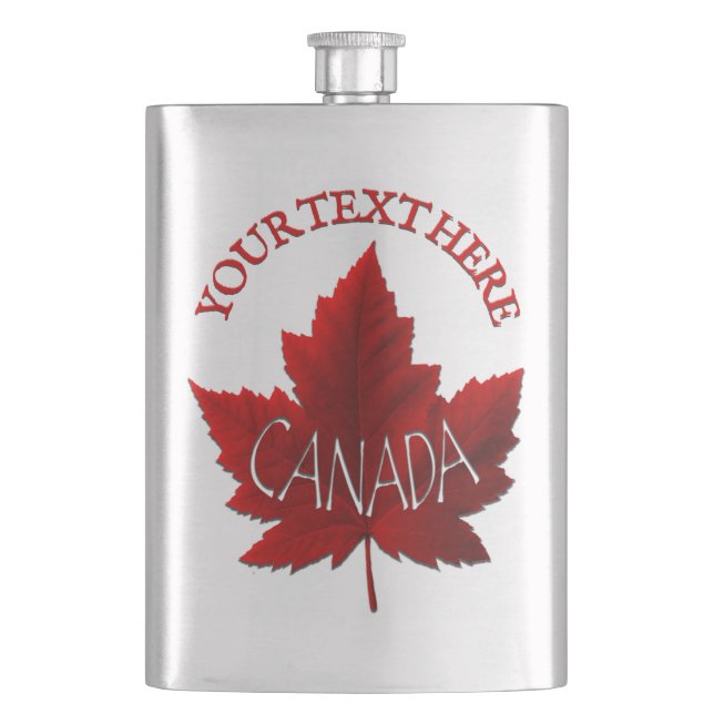 Canada Souvenir Flask Custom Canada Drink Flask (Front)