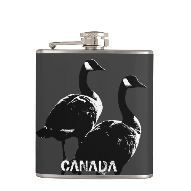 Canada Souvenir Flask Custom Canada Goose Flask (Front)