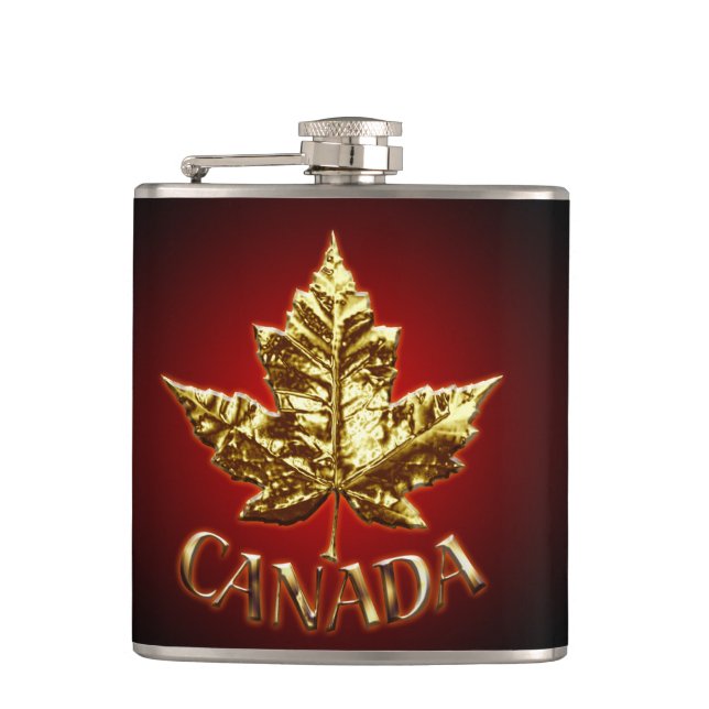 Canada Souvenir Flask Gold Medal Canada Flask (Front)