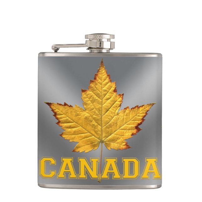 Canada Souvenir Flask Varsity Canada Drink Flask (Front)