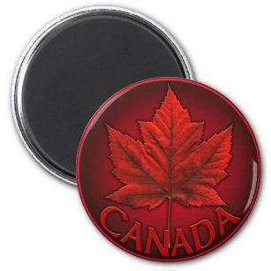 Vintage Retro Canadian Style Maple Leaf Symbol Magnet for Sale by Garaga