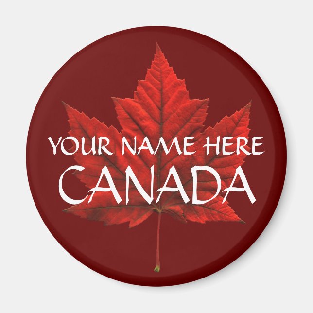 Canada Souvenir Fridge Magnet Personalized Magnets (Front)