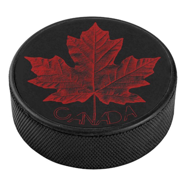 Canada Souvenir Hockey Puck Vintage Red (3/4)