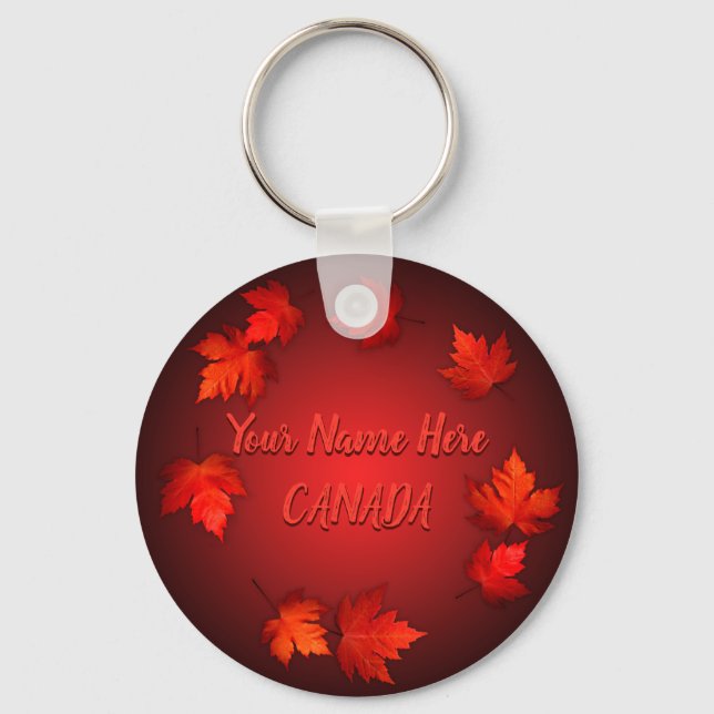 Canada Souvenir Key Chain Personalized Canada Gift (Front)