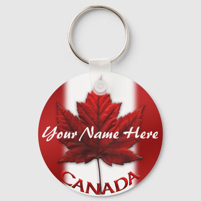 Canada Souvenir Key Chain Personalized Canada Gift (Front)